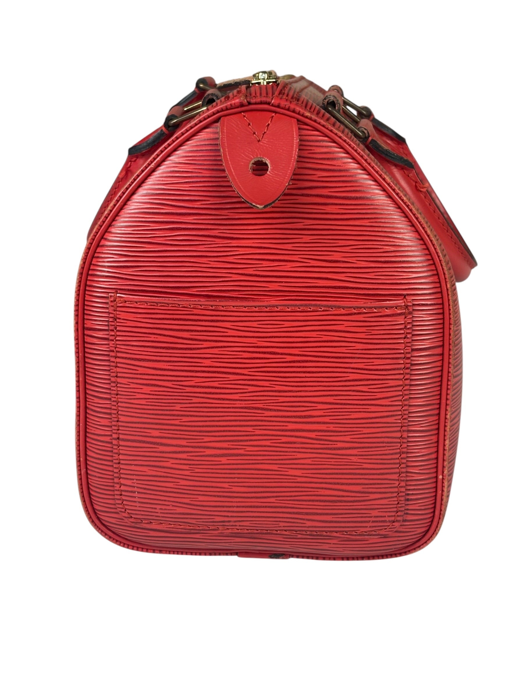 Louis Vuitton Red Epi Leather Speedy 25cm