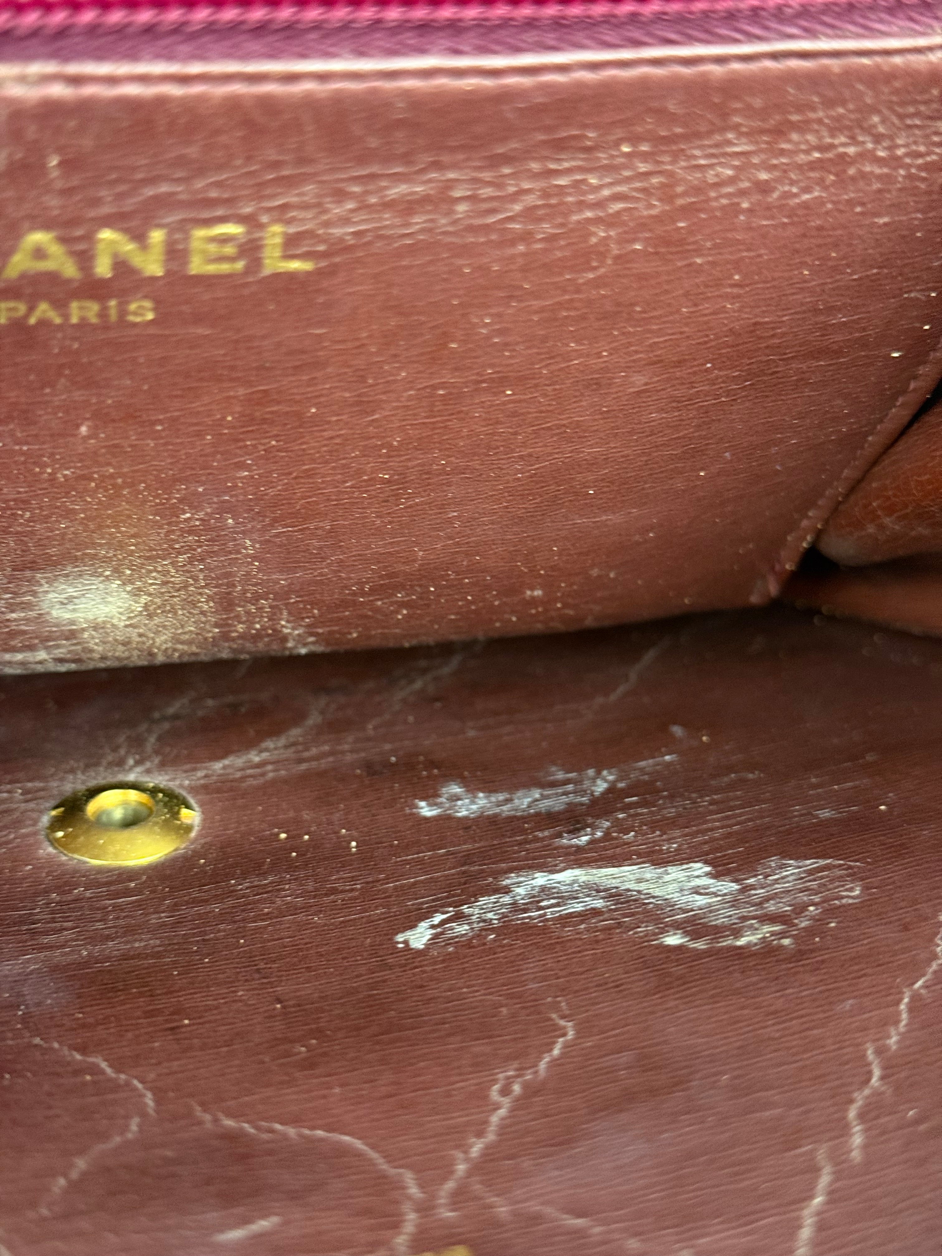 Chanel Black Diamond Stitch Lambskin Square Flap 1988