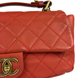 Chanel Red Quilted Caviar Leather Timeless Shoulder Bag 2012