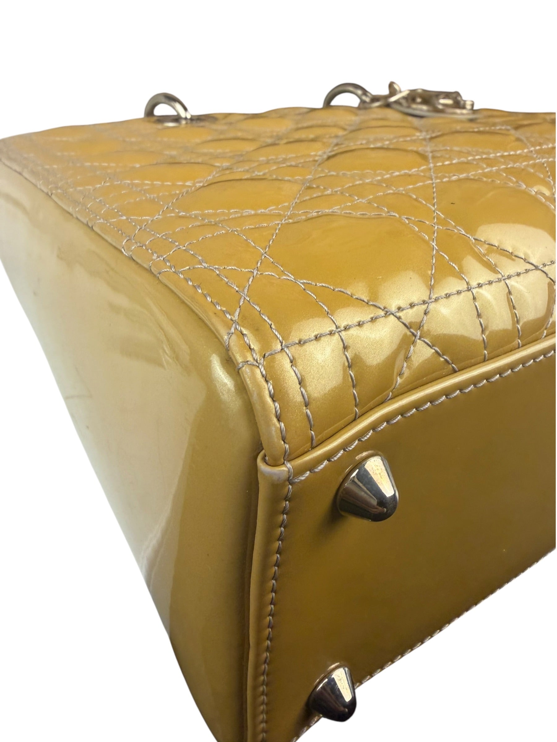Christian Dior Gold Patent L Lady Dior