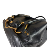 Gucci Vintage Black Horsebit Flap Bag