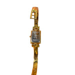 Givenchy Blue Rectangular Dial Gold Plated Bangle Watch