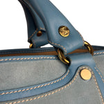 Celine Baby Blue Suede Leather Trip Boogie Handbag