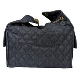 Chanel Navy Quilted Denim/Leather Trim 25 Hobo Bag 2021