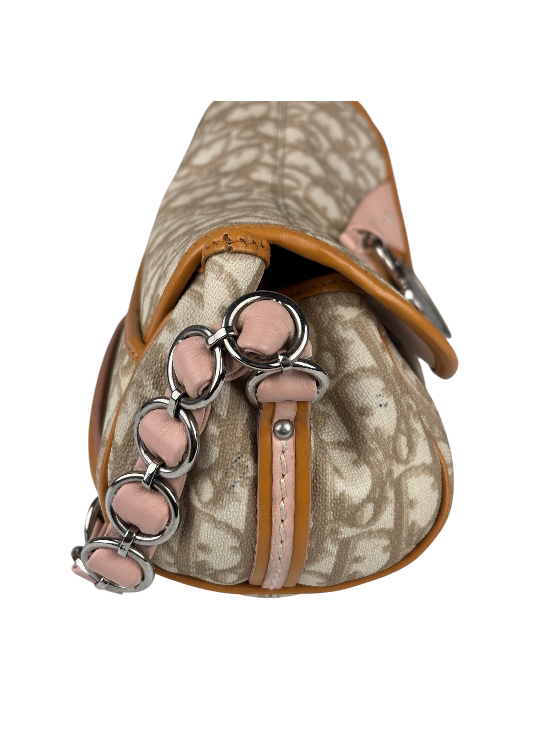 Christian Dior Leather Trotter Romantique Flap Shoulder Bag