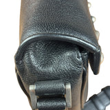 Saint Laurent Black Leather Y Studded Flap Crossbody