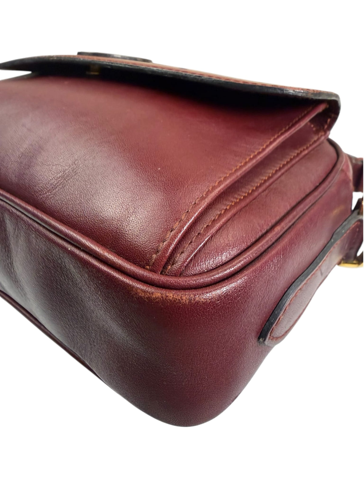 Cartier Burgundy Leather Must Line Camera Bag