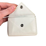 Balenciaga White Leather Papier Compact Wallet