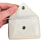 Balenciaga White Leather Papier Compact Wallet