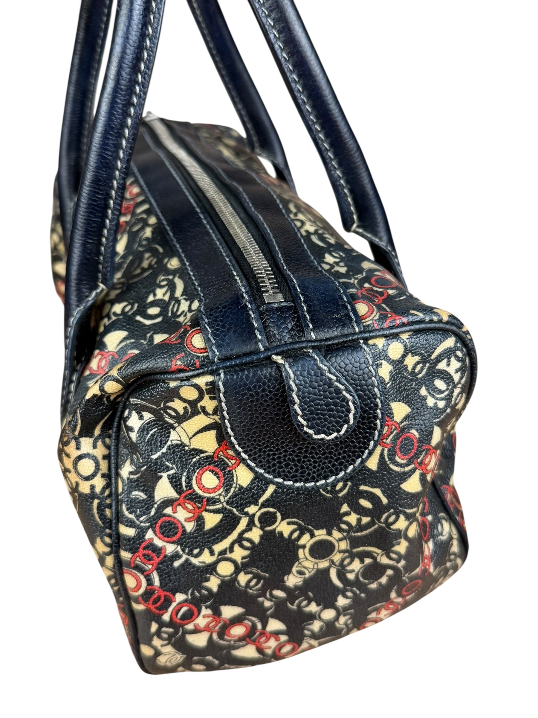 Chanel Vintage Coco Optic Bowler Bag 2006