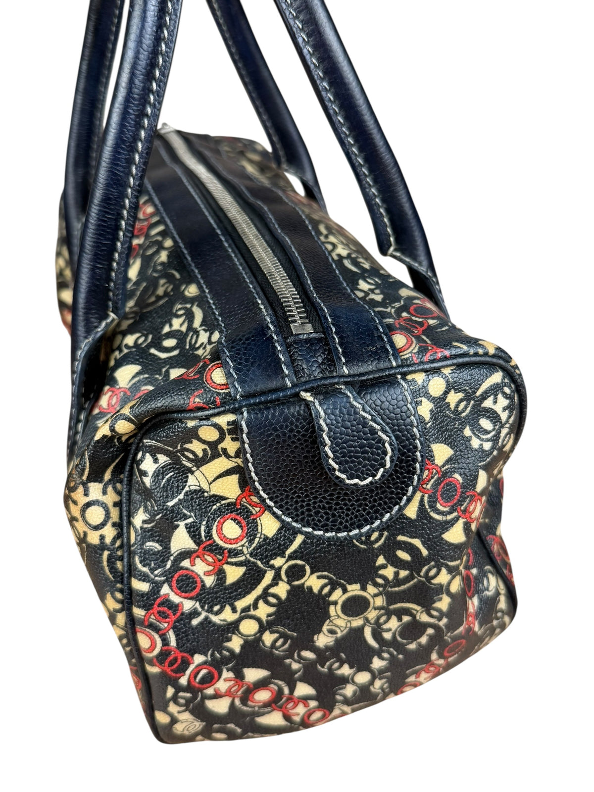 Chanel Vintage Coco Optic Bowler Bag 2006
