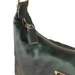 Prada Shoulder Bag Green Canvas Strap