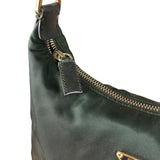 Prada Shoulder Bag Green Canvas Strap
