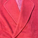 Burberry Vintage Dark Red Wool Mid Length Coat