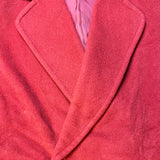 Burberry Vintage Dark Red Wool Mid Length Coat