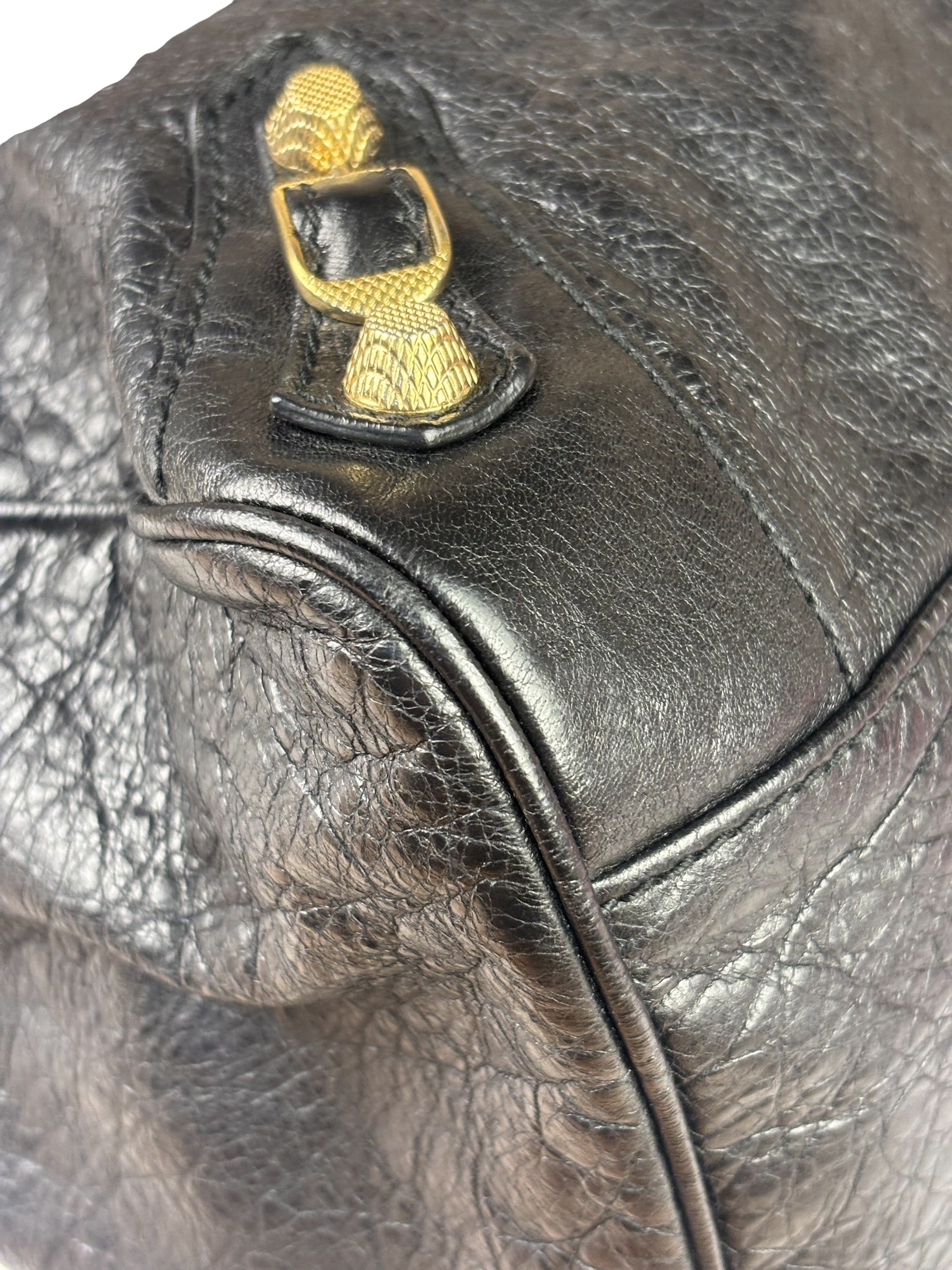 Balenciaga Black Leather Giant 12 City Bag