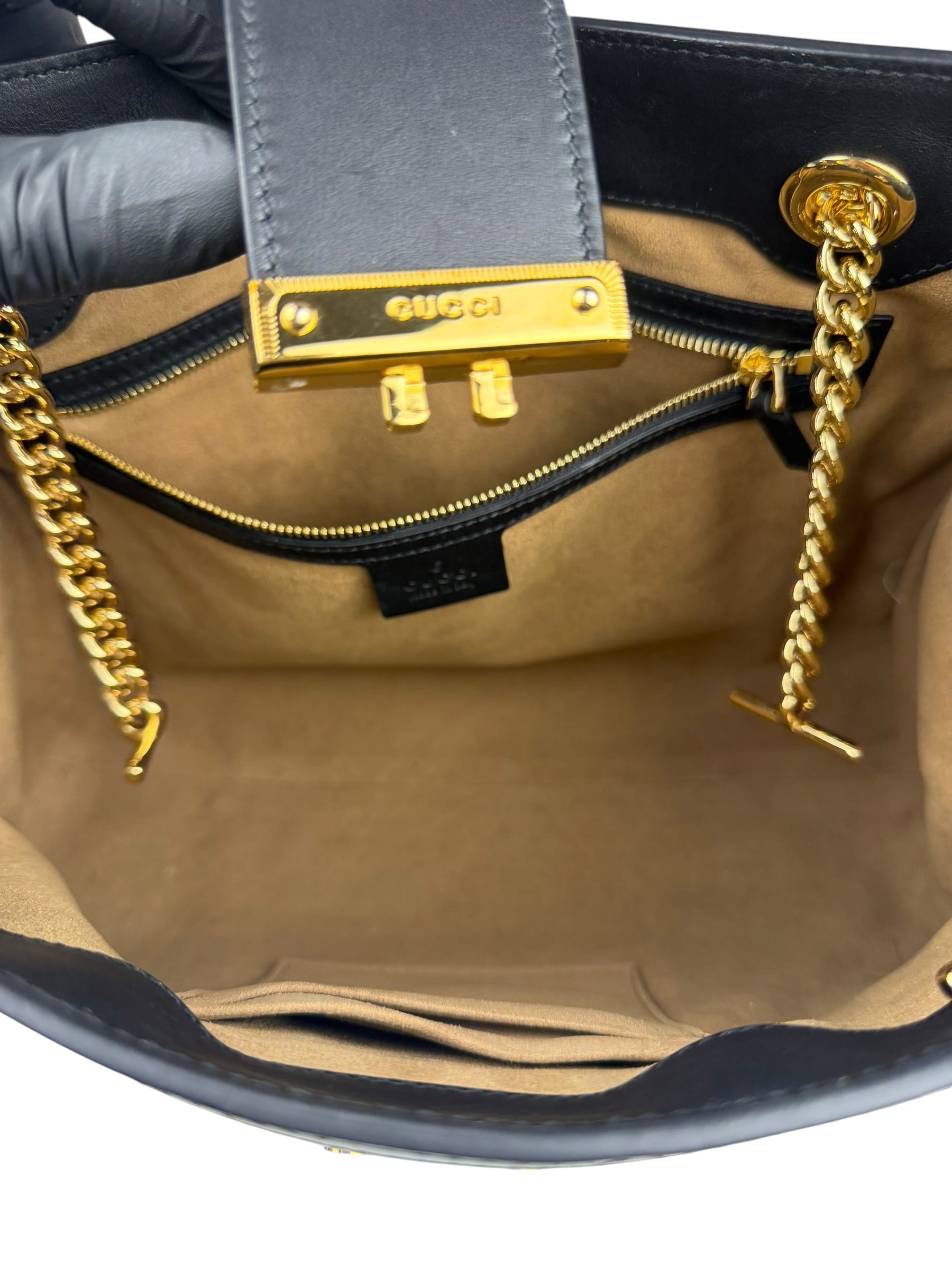 Gucci GG Supreme Padlock Medium Tote
