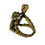 Gucci Faux Pearl Monkey Ring