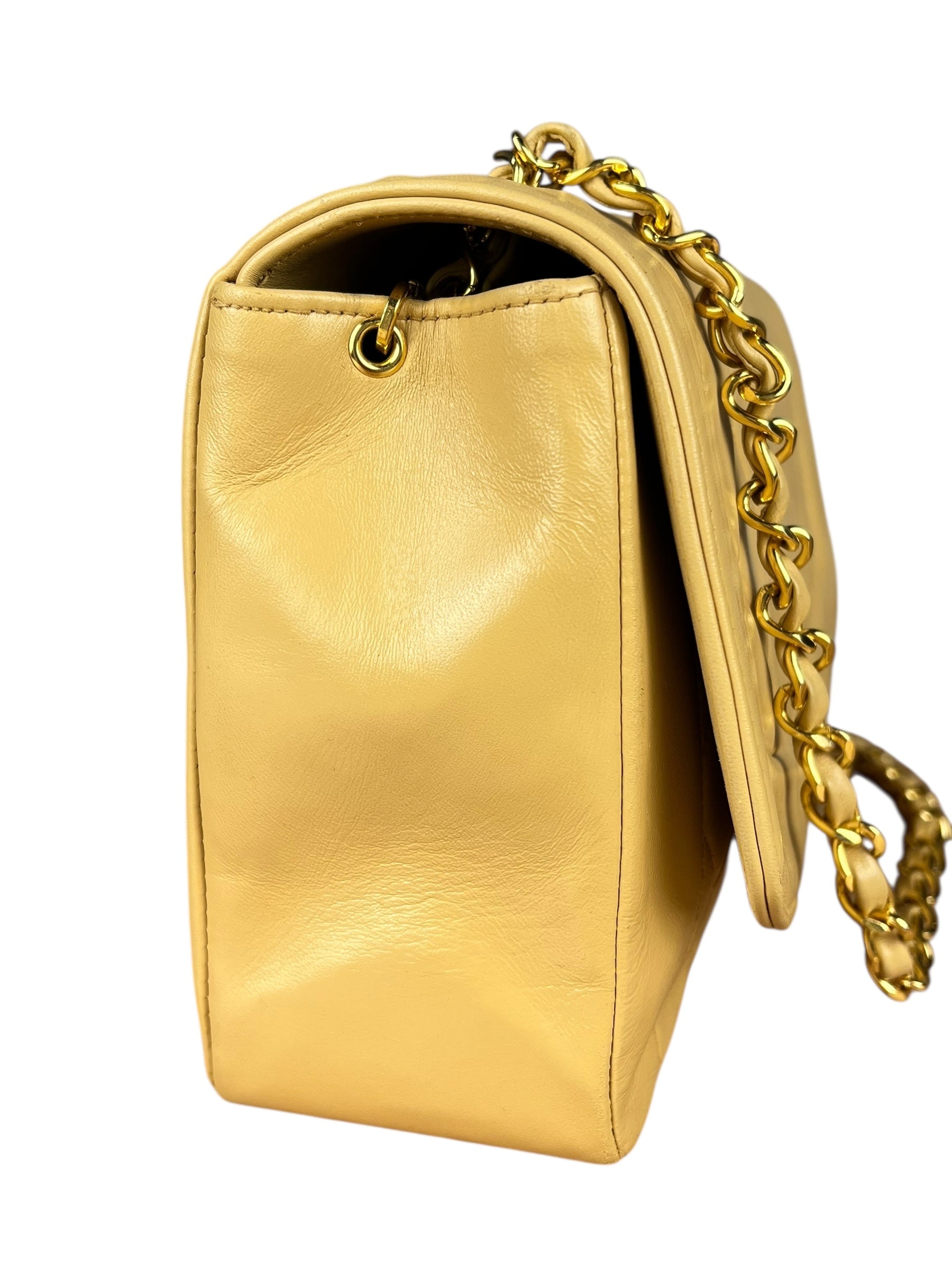 Chanel Beige CC Leather Diana Flap Bag '92