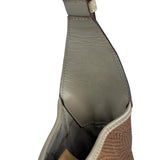 Salvatore Ferragamo Brown Lizard-Embossed Hobo Bag
