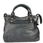 Balenciaga Vintage Navy Leather City Two-Way Bag