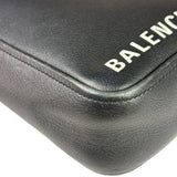Balenciaga Black Leather Triangle Two-Way Bag