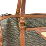 Yves Saint Laurent Vintage Brown Leather Woven Hand Bag
