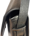 Christian Dior Vintage Black Leather Rounded Flap Bag
