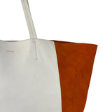 Celine Cabas Phantom Orange Suede Tote Bag