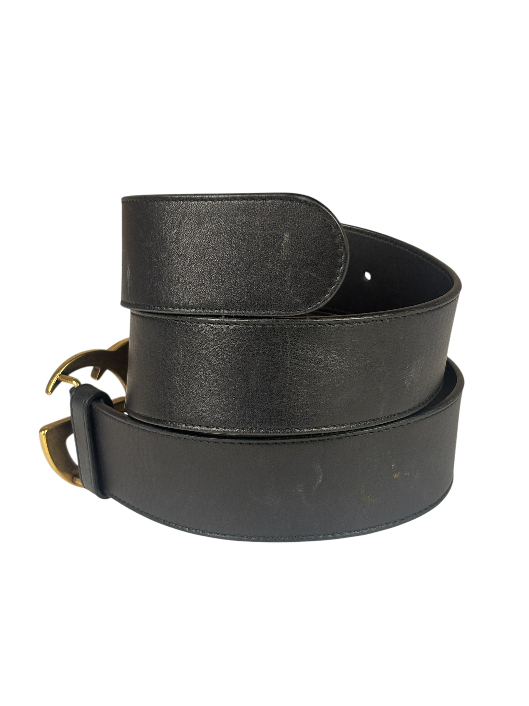 Gucci Black GG-Buckle Belt