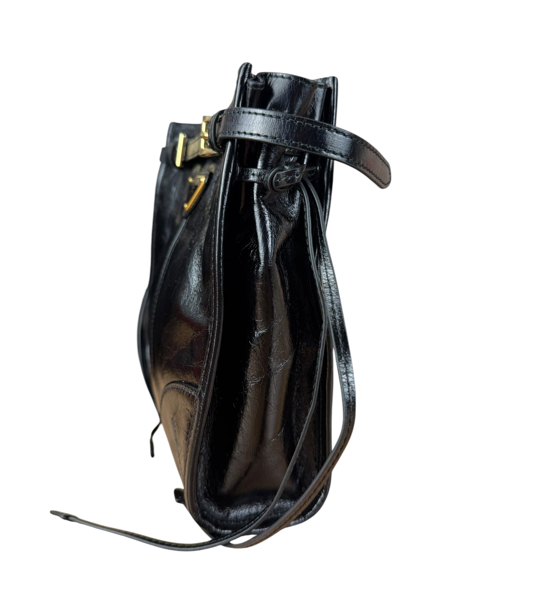 Prada Black Mini Bonnie Leather Shoulder Bag