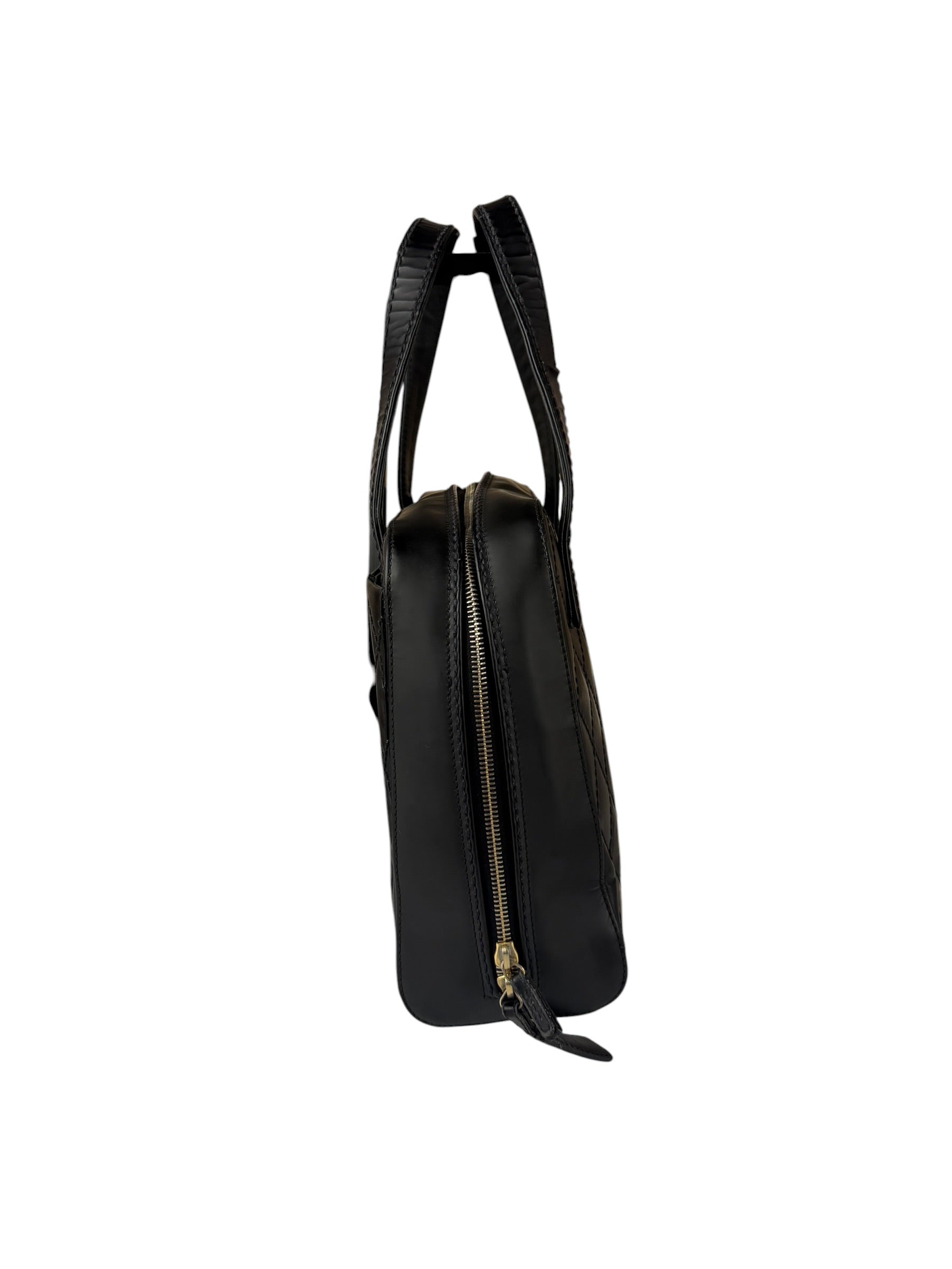 Chanel Black Leather Wild Stitch Tote Bag 2002