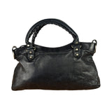 Balenciaga Black Leather Moto City Two-Way Bag