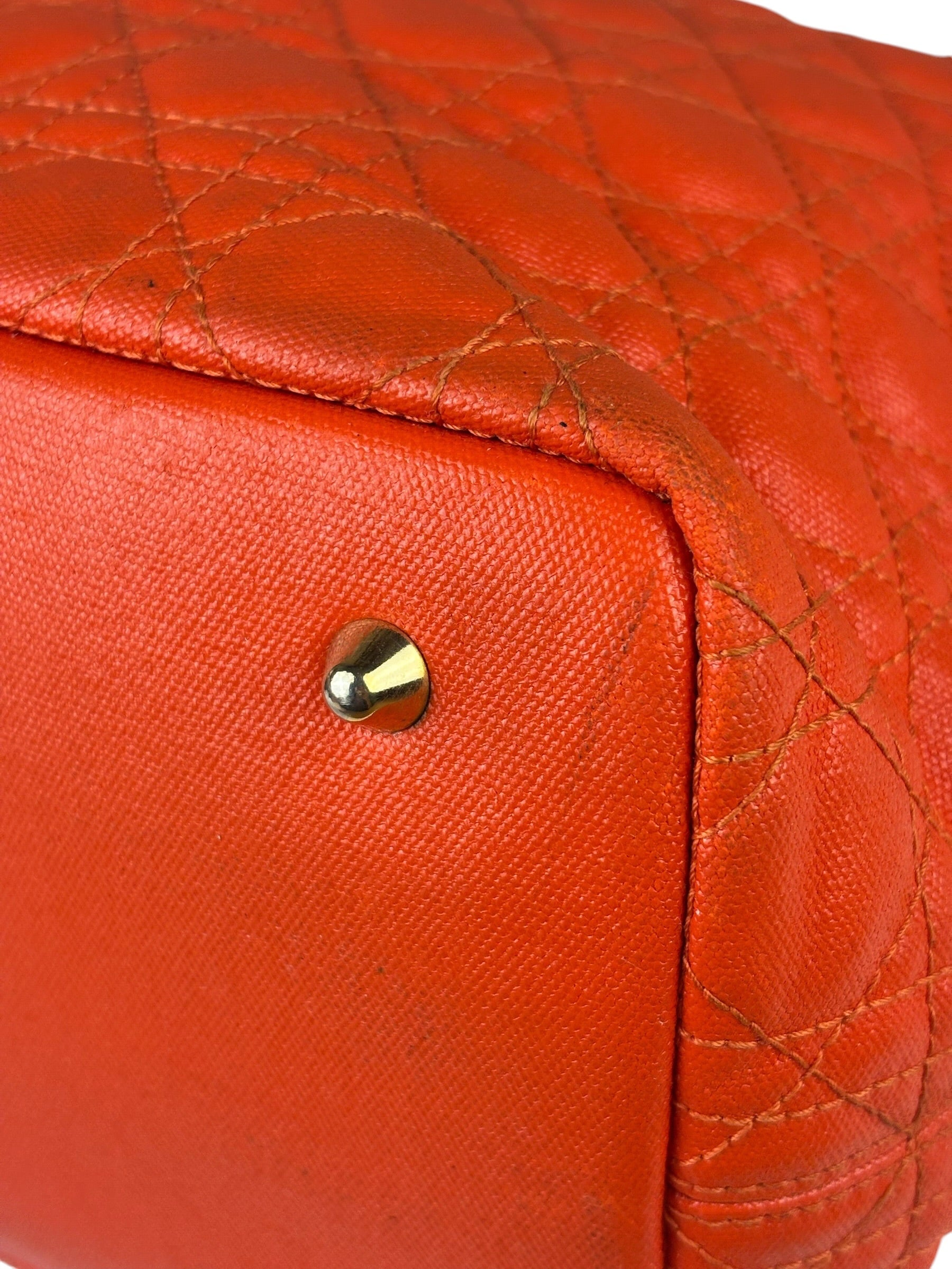 Christian Dior Panarea Cannage Quilted Leather Tote