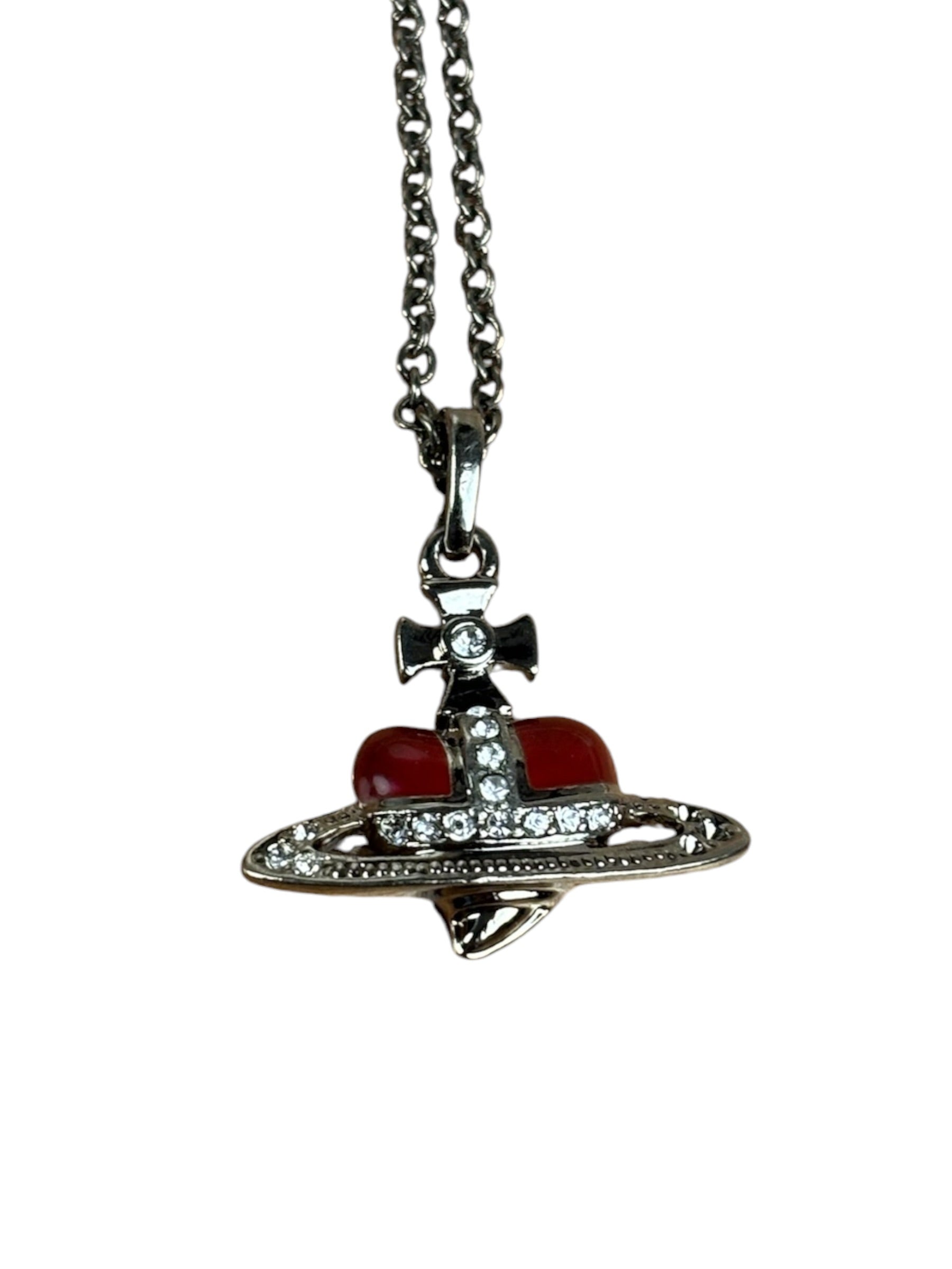 Vivienne Westwood Diamante Heart Orb Necklace