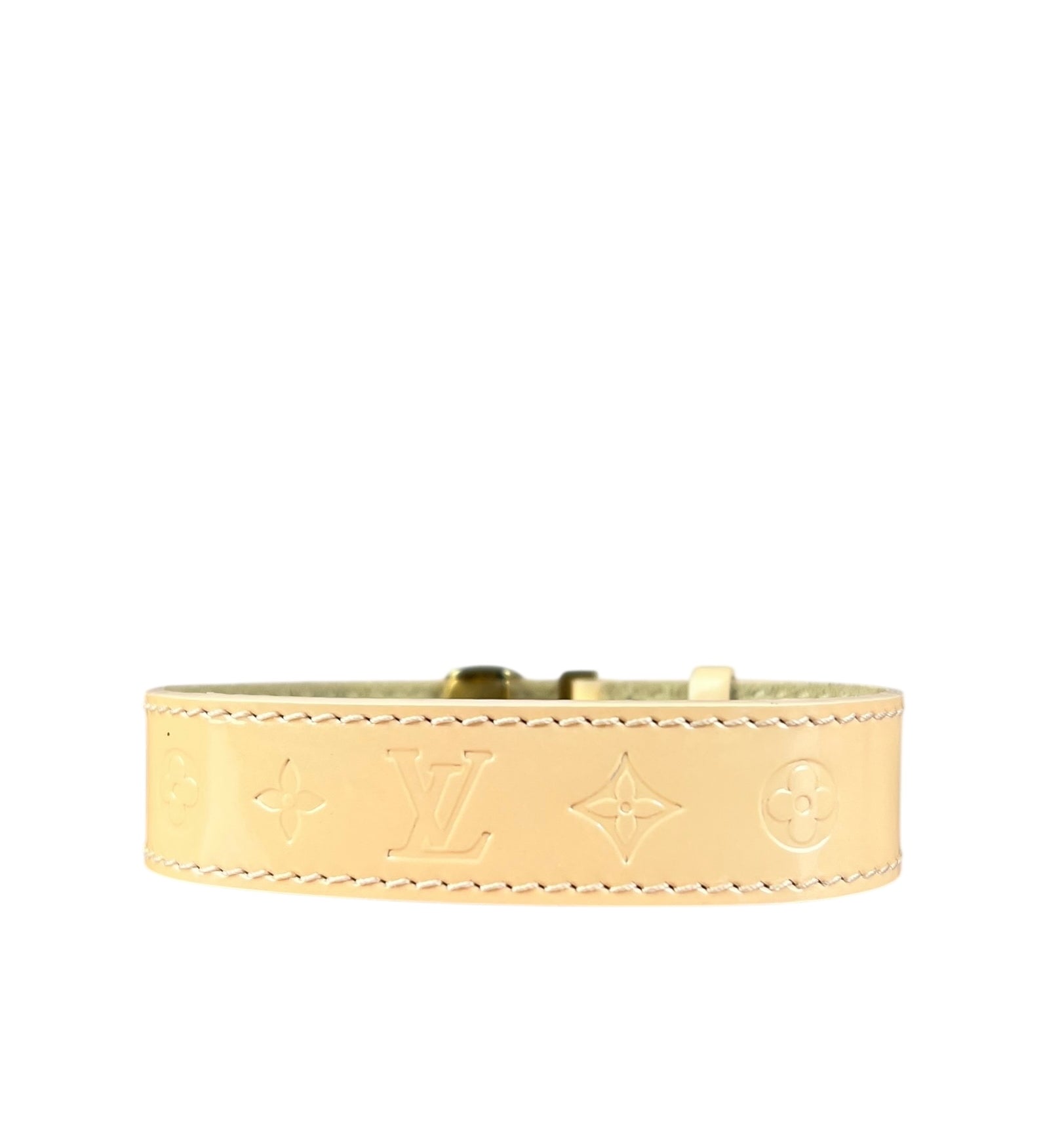 Louis Vuitton Monogram Vernis Logo Bracelet Yellow