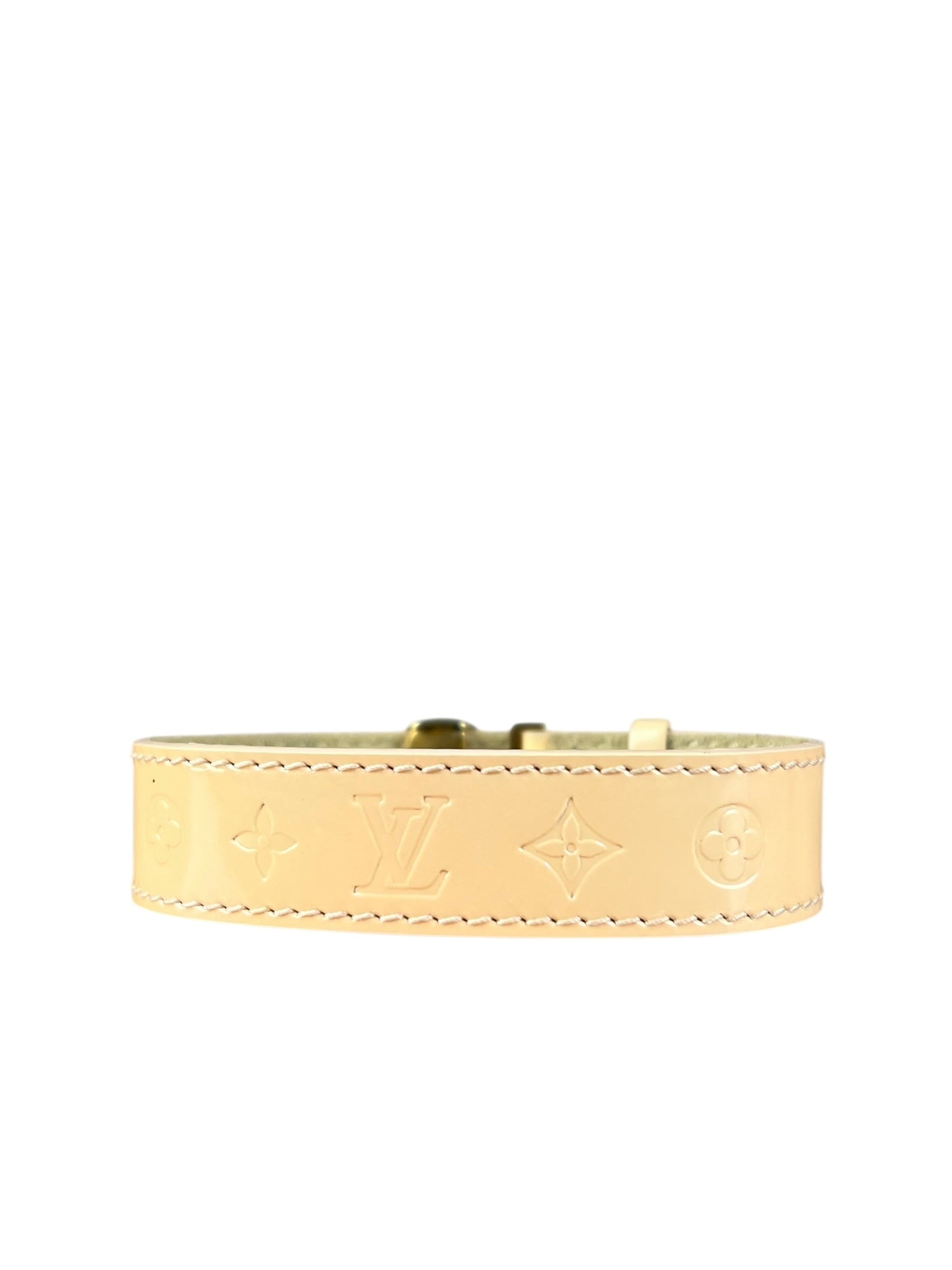 Louis Vuitton Monogram Vernis Logo Bracelet Yellow