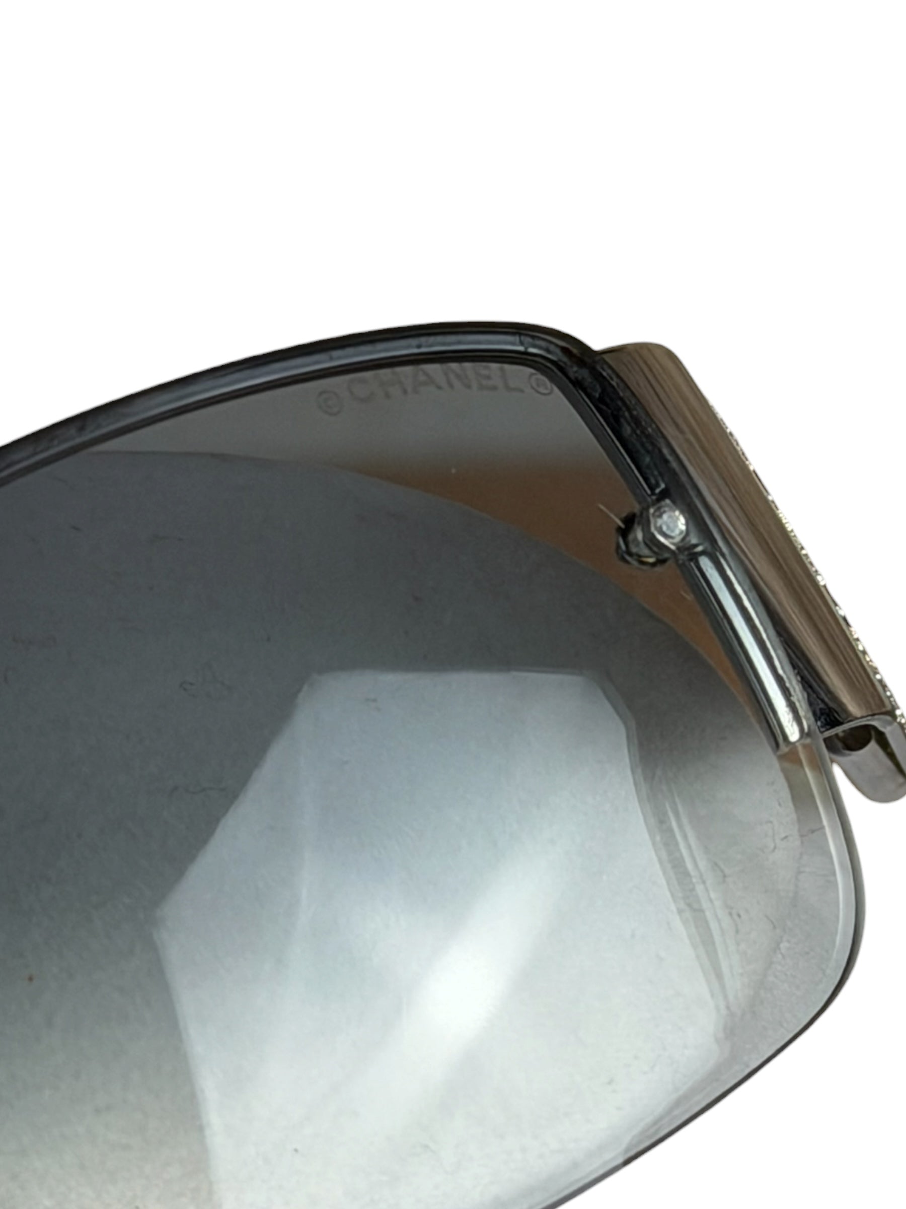 Chanel Vintage Rimless Shield Sunglasses 4117-B