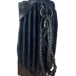 Bottega Veneta Vintage Blue Leopard Chenille Shoulder/Hand Bag