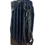 Bottega Veneta Vintage Blue Leopard Chenille Shoulder/Hand Bag