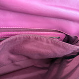 Christian Dior Purple Ruffle Leather New Lock Flap Bag