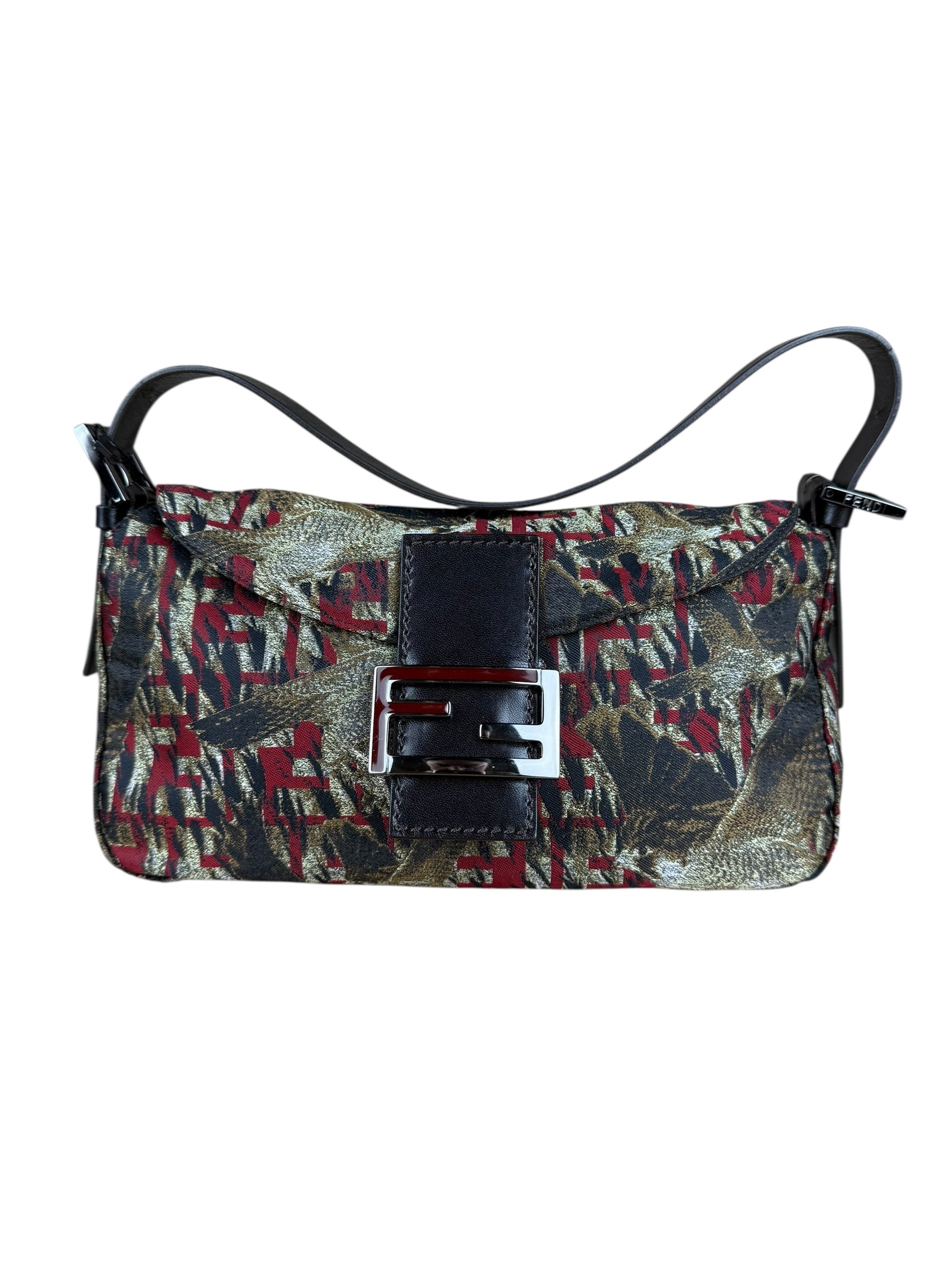 Fendi FF Bird Print Baguette