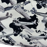 Chanel White/Black Patent Leather Trim Airplane CC Handle Bag 2005