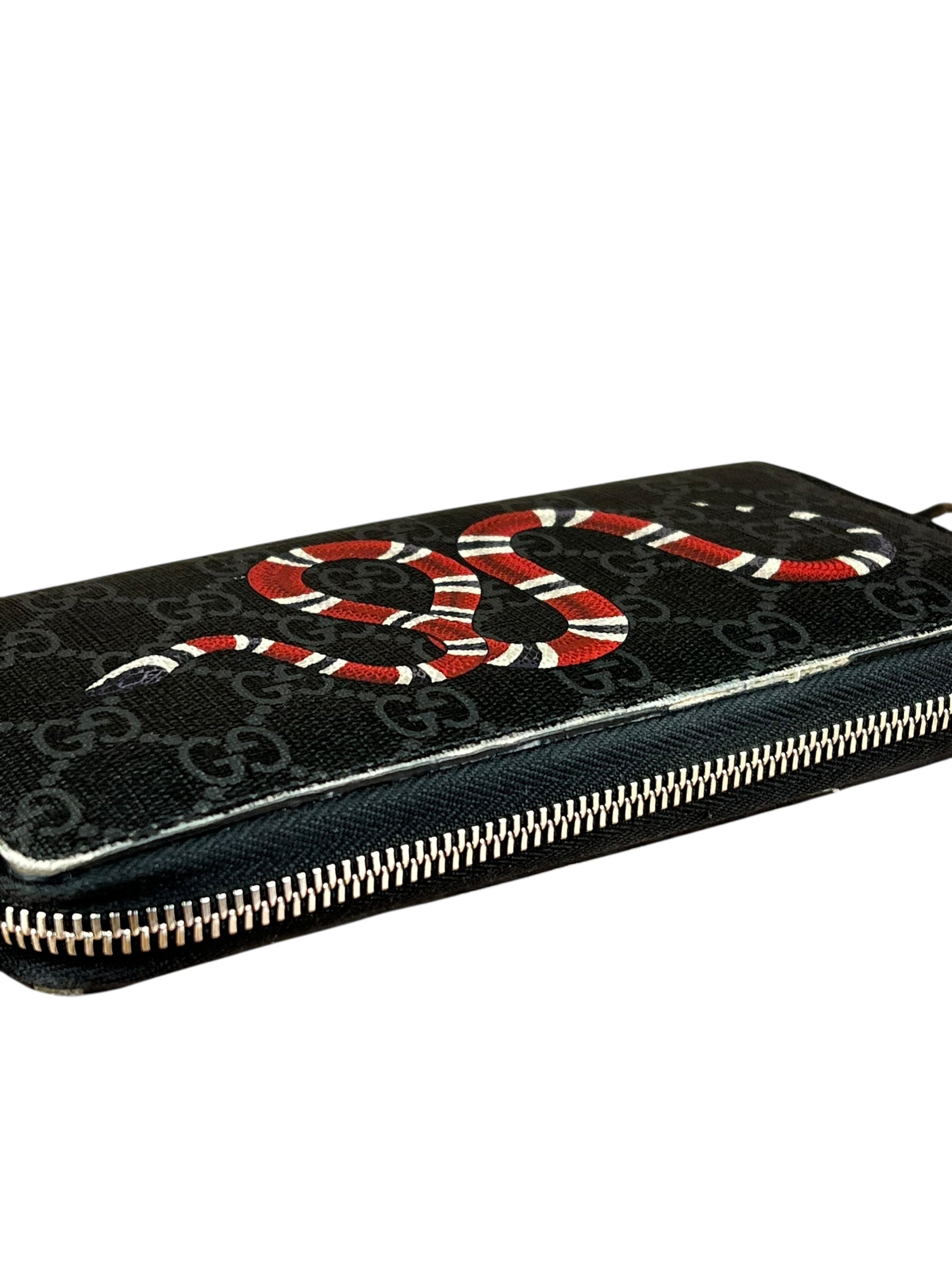 Gucci Kingsnake GG Zippy Wallet