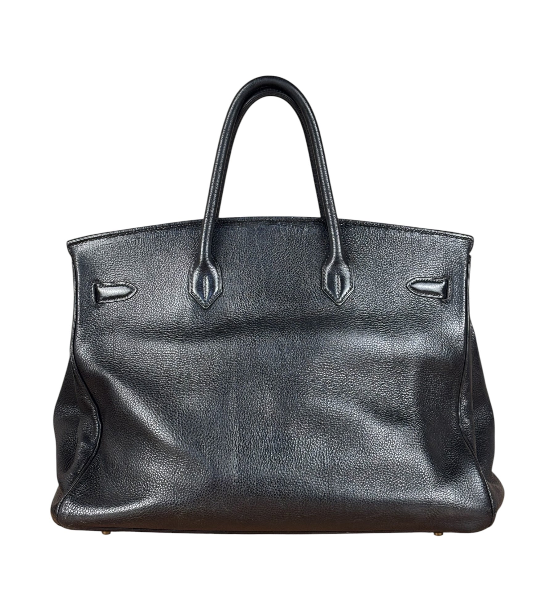 Hermes Black Togo Leather Birkin 40 Handbag Gold 1998