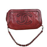 Chanel Red Quilted Leather Chain Shoulder Bag 2007
