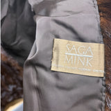 Vintage Saga Mink Dark Hazel Brown Coat