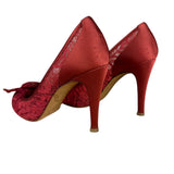 Chanel Floral Lace Red Heel