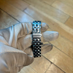 Gucci Stainless Steel Link Black Roman Numeral Dial