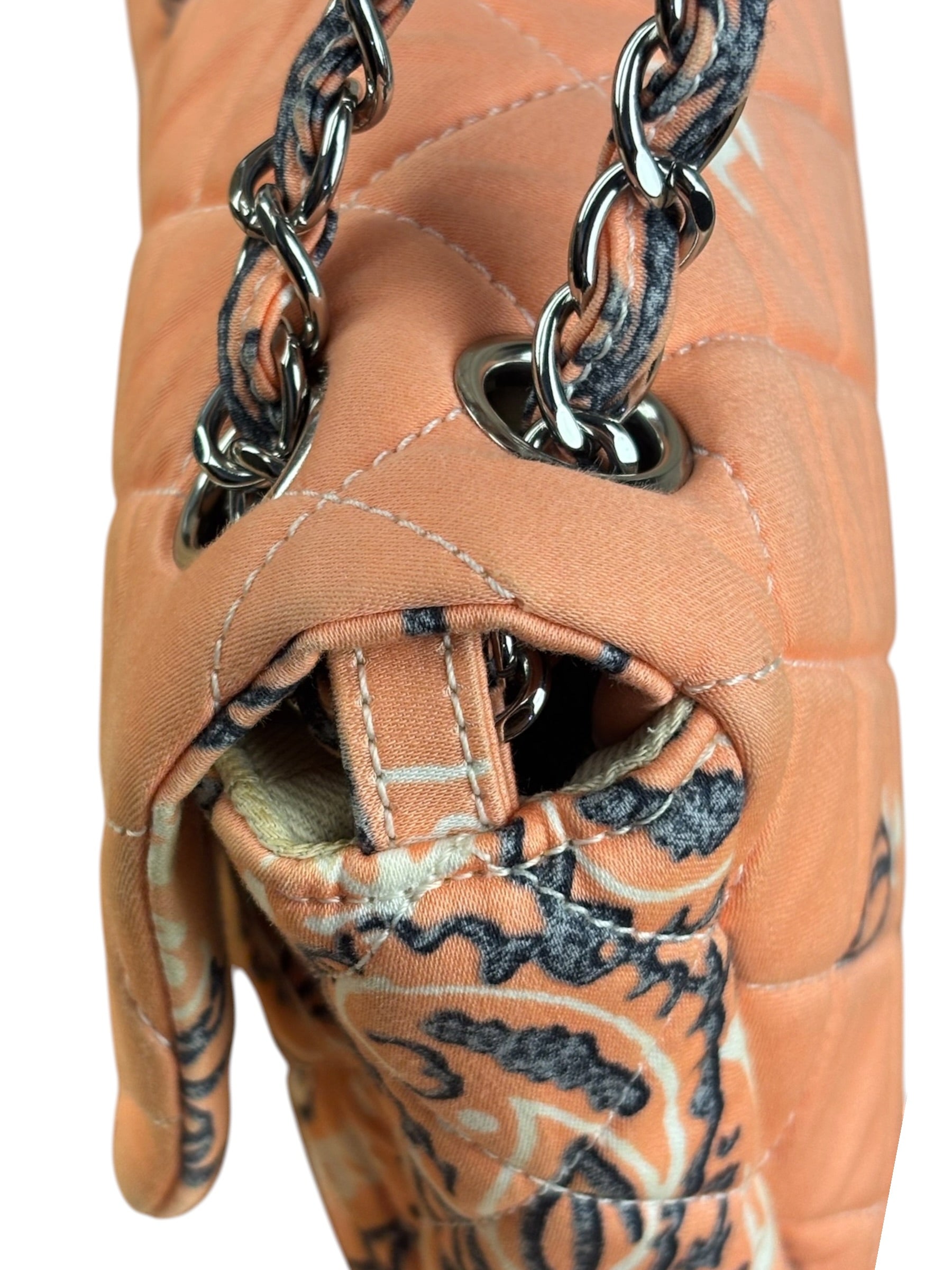 Chanel Pink Paisley Bandana Print Flap Bag